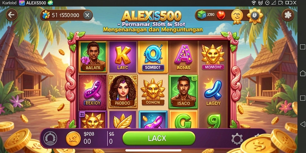 Gameplay menarik ALEXIS500 menampilkan mesin slot dengan peluang menang yang besar.