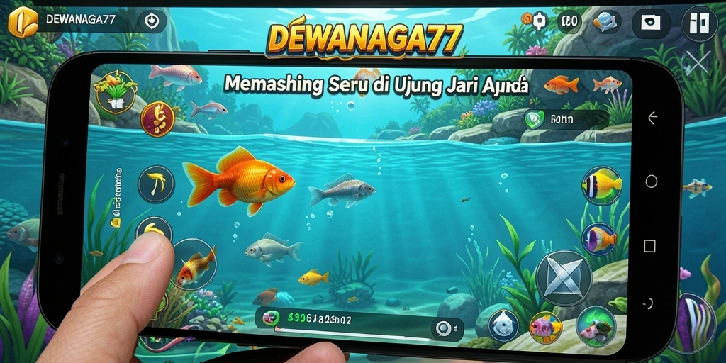 Screenshot gameplay DEWANAGA77 menampilkan aksi memancing yang seru dan realistis.