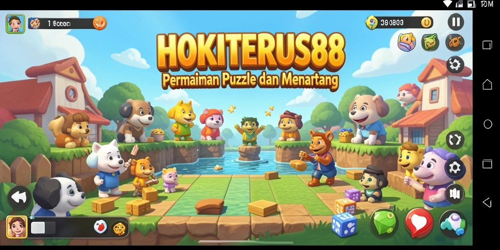 Tampilan gameplay HOKITERUS88 dengan berbagai puzzle menantang dan menarik.