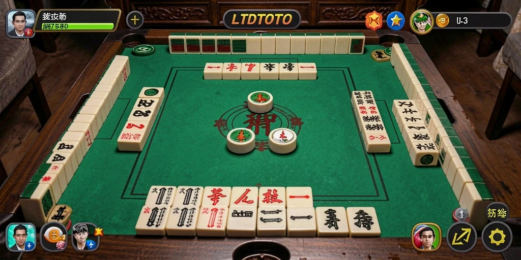 Tampilan gameplay LTDTOTO yang menampilkan keseruan bermain Mahjong.