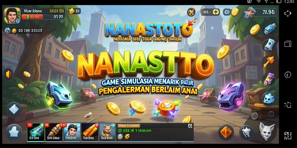 Tampilan gameplay NANASTOTO yang menarik dan interaktif.