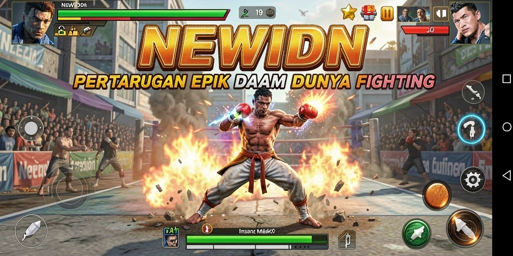 Tampilan gameplay Fighting yang mendebarkan di NEWIDN.