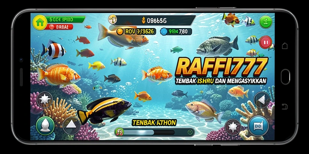 Gameplay seru menembak ikan dalam RAFFI777.