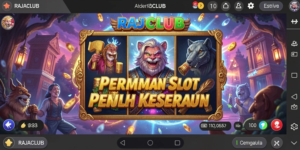 Tampilkan gameplay menarik dari RAJACLUB dengan berbagai tema slot.
