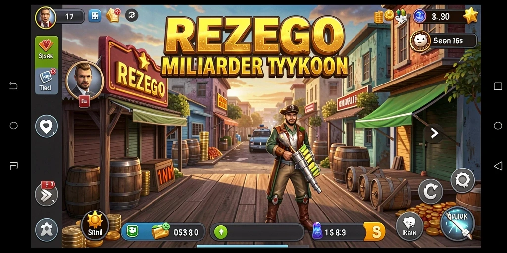 Tampilan gameplay <strong>REZEGO</strong> dengan grafis yang menawan dan fitur manajemen.