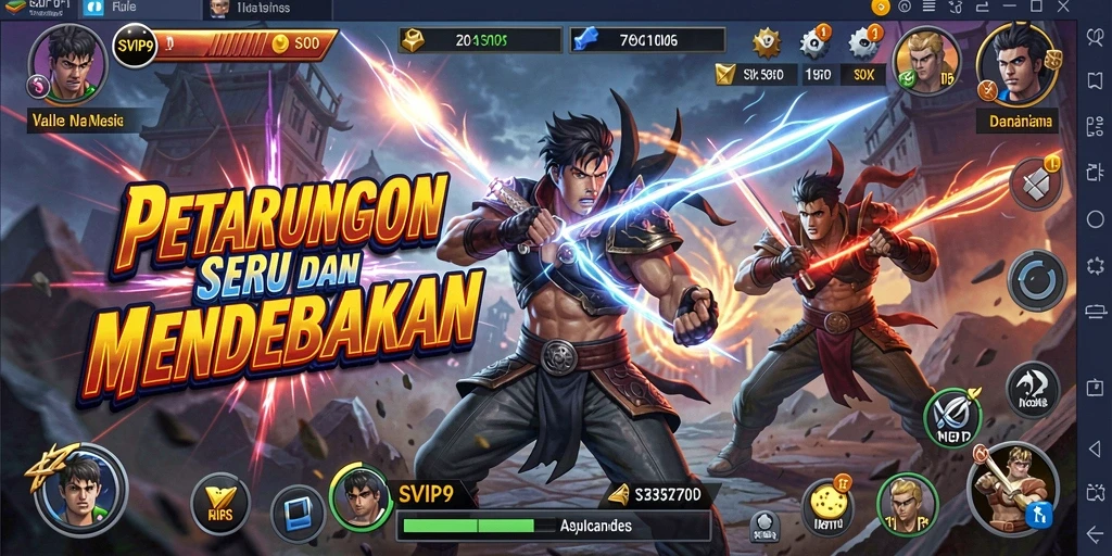Tampilan permainan Fighting yang mendebarkan di SVIP9.