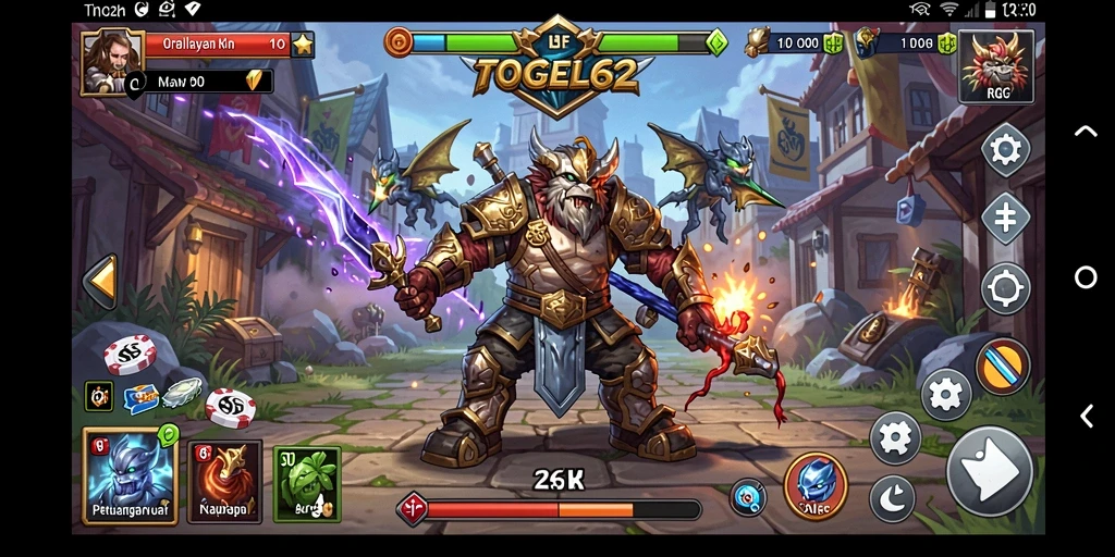 Tangkapan layar menunjukkan aksi seru dalam gameplay RPG TOGEL62.